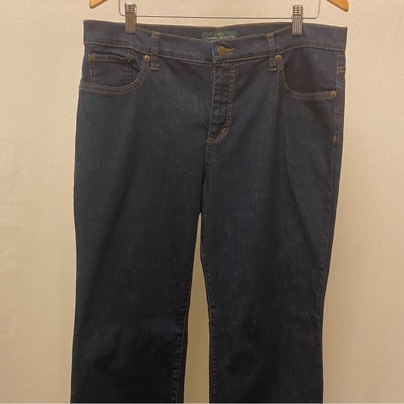Lauren Ralph Lauren Sz 14 Mid Rise Boot Cut Jeans Women’s Dark Wash Stretch - Picture 4 of 13